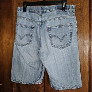 Levi's 505 Blue Jean Shorts Men's W32 Light Wash Regular Denim Cotton Vintage